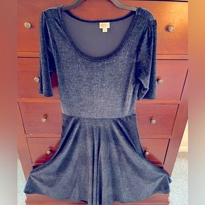 Navy Velvet Lularoe Nicole Dress